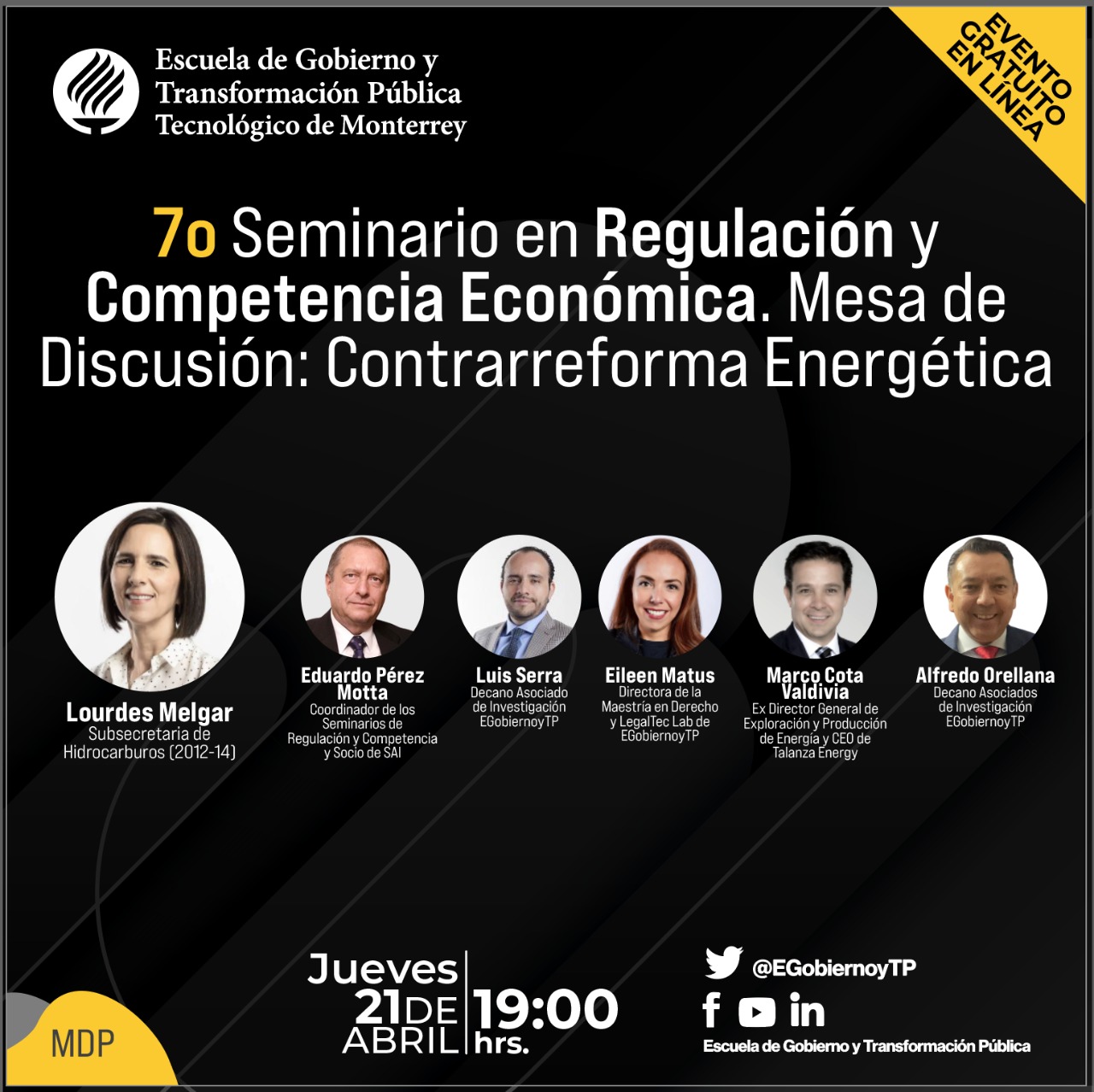 7º Seminario en Regulación y Competencia Económica. Mesa de discusión: Contrarreforma Energética